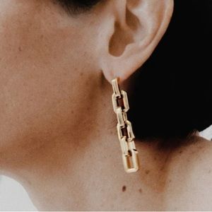 EDDIE BORGO SUPRA LINK DROP EARRINGS $250 MSRP